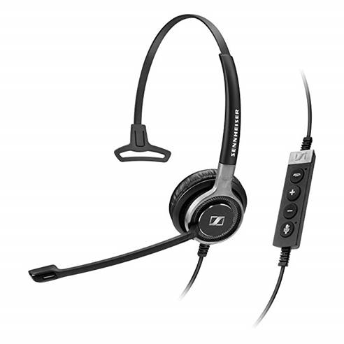 Sennheiser SC 630 USB CTRL (504554) - Single-Sided Business Headset | For Unified Communications | with HD Sound, Ultra Noise-Cancelling Microphone, & USB Connector (Black)